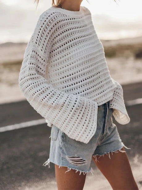 Hollow out cover shirt loose beach top sun protection shirt - V.I.P Digital Presence