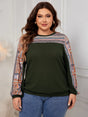 Honey Plus Size Printed Long Sleeve Sweatshirt - V.I.P Digital Presence