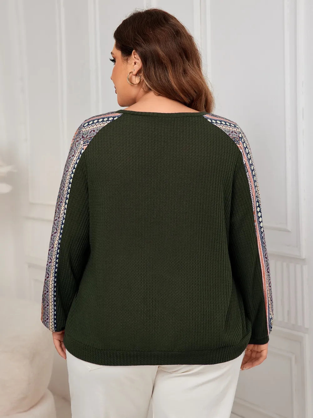 Honey Plus Size Printed Long Sleeve Sweatshirt - V.I.P Digital Presence
