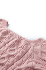 Hooded one shoulder long sleeved sexy knitted sweater for women slim fit solid color sweater - V.I.P Digital Presence