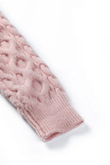 Hooded one shoulder long sleeved sexy knitted sweater for women slim fit solid color sweater - V.I.P Digital Presence