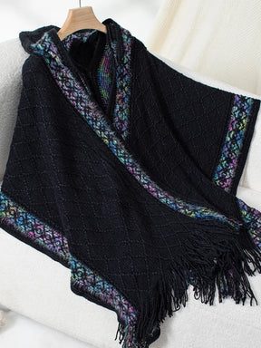 Hooded tassel cloak sweater shawl women's coat - V.I.P Digital Presence