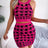 Houndstooth Sleeveless Top and Skirt Sweater Set - V.I.P Digital Presence