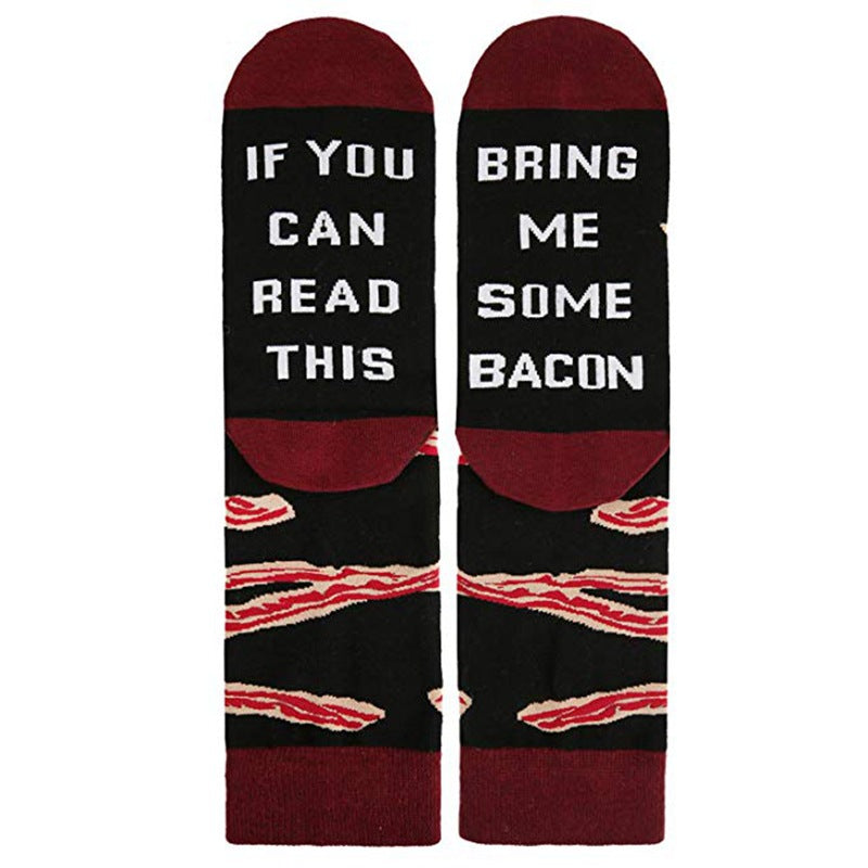 IF YOU CAN READ THIS Autumn And Winter Socks Mid Tube Socks Letter Pattern Midfield Socks - V.I.P Digital Presence