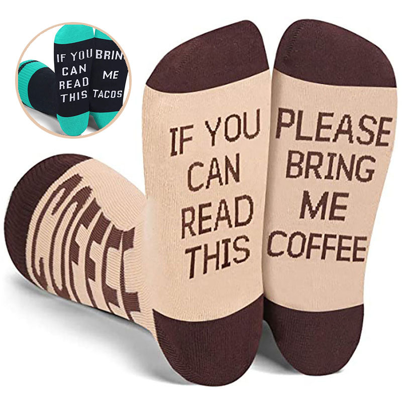 IF YOU CAN READ THIS Socks European And American Mid Tube Socks Letter Casual Winter Socks - V.I.P Digital Presence