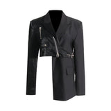 Irregular suit jacket women's waist cinched suit jacket - V.I.P Digital Presence