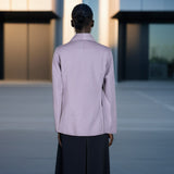 Irregular waist cinching purple suit tie with waist cinching and splicing design casual jacket - V.I.P Digital Presence