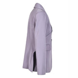 Irregular waist cinching purple suit tie with waist cinching and splicing design casual jacket - V.I.P Digital Presence