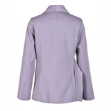 Irregular waist cinching purple suit tie with waist cinching and splicing design casual jacket - V.I.P Digital Presence