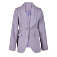 Irregular waist cinching purple suit tie with waist cinching and splicing design casual jacket - V.I.P Digital Presence