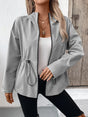 Ivy Lane Drawstring Zip Up Hooded Jacket - V.I.P Digital Presence