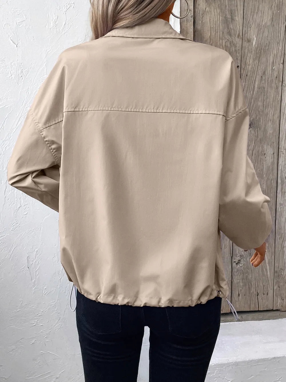 Ivy Lane Pocketed Zip Up Long Sleeve Jacket - V.I.P Digital Presence