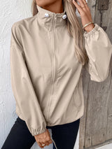 Ivy Lane Pocketed Zip Up Long Sleeve Jacket - V.I.P Digital Presence