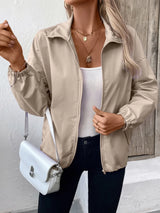 Ivy Lane Pocketed Zip Up Long Sleeve Jacket - V.I.P Digital Presence