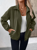 Ivy Lane Pocketed Zip Up Long Sleeve Jacket - V.I.P Digital Presence