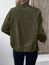 Ivy Lane Pocketed Zip Up Long Sleeve Jacket - V.I.P Digital Presence
