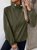 Ivy Lane Pocketed Zip Up Long Sleeve Jacket - V.I.P Digital Presence