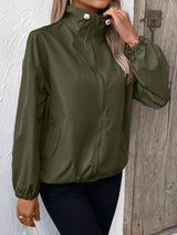 Ivy Lane Pocketed Zip Up Long Sleeve Jacket - V.I.P Digital Presence
