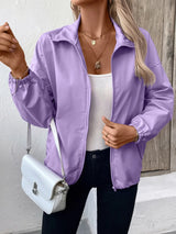 Ivy Lane Pocketed Zip Up Long Sleeve Jacket - V.I.P Digital Presence