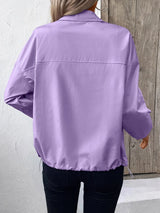 Ivy Lane Pocketed Zip Up Long Sleeve Jacket - V.I.P Digital Presence