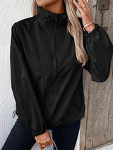 Ivy Lane Pocketed Zip Up Long Sleeve Jacket - V.I.P Digital Presence