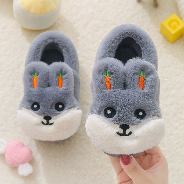 Kids Cotton Slides Autumn Winter Indoor Non-slip Cute Rabbit Non-slip Kids Shoes Home Slippers Fashion Baby Boys Girls Slippers - V.I.P Digital Presence