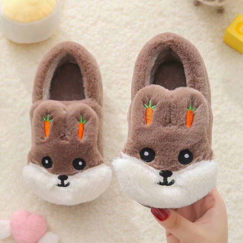 Kids Cotton Slides Autumn Winter Indoor Non-slip Cute Rabbit Non-slip Kids Shoes Home Slippers Fashion Baby Boys Girls Slippers - V.I.P Digital Presence