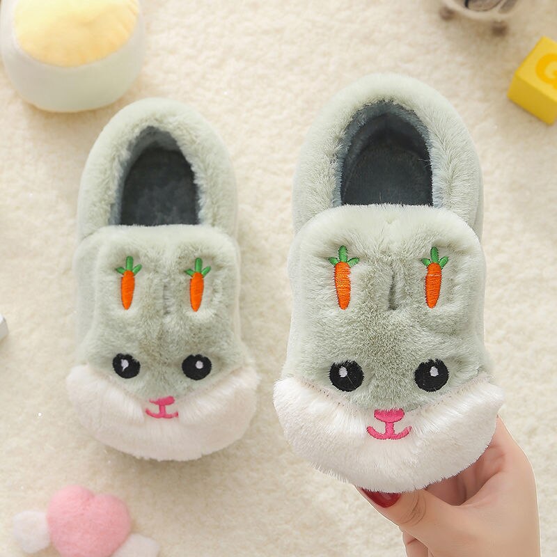 Kids Cotton Slides Autumn Winter Indoor Non-slip Cute Rabbit Non-slip Kids Shoes Home Slippers Fashion Baby Boys Girls Slippers - V.I.P Digital Presence