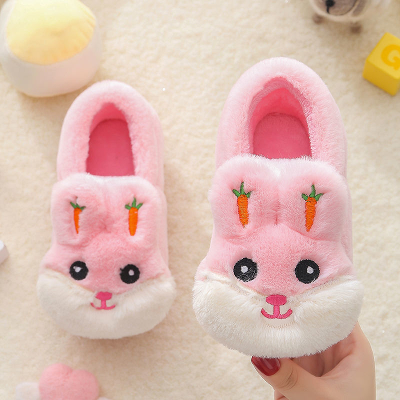 Kids Cotton Slides Autumn Winter Indoor Non-slip Cute Rabbit Non-slip Kids Shoes Home Slippers Fashion Baby Boys Girls Slippers - V.I.P Digital Presence