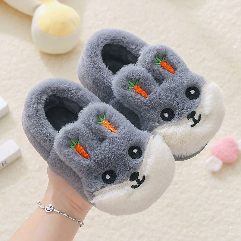 Kids Cotton Slides Autumn Winter Indoor Non-slip Cute Rabbit Non-slip Kids Shoes Home Slippers Fashion Baby Boys Girls Slippers - V.I.P Digital Presence
