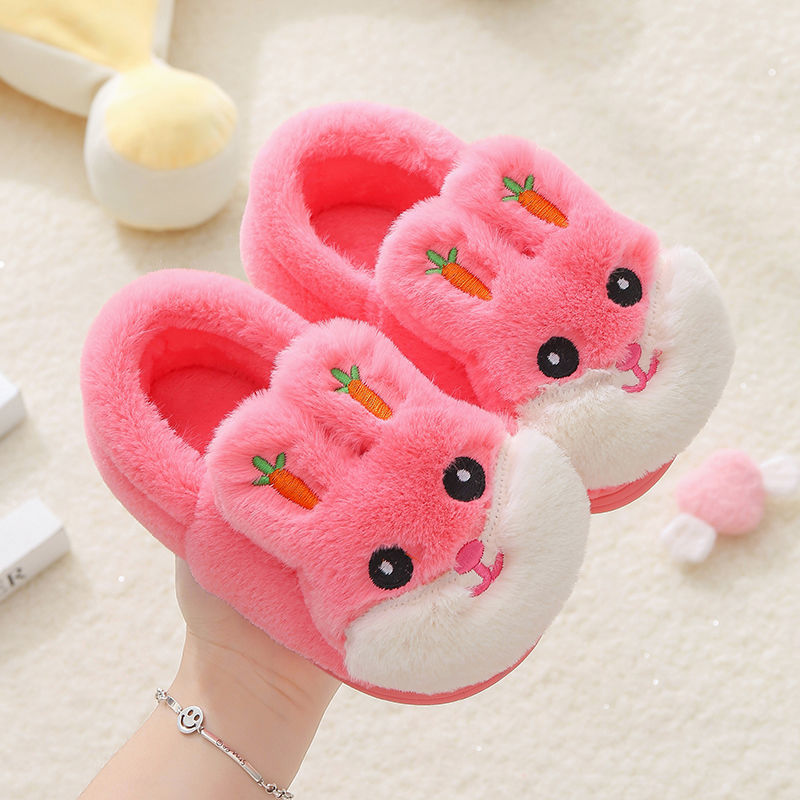Kids Cotton Slides Autumn Winter Indoor Non-slip Cute Rabbit Non-slip Kids Shoes Home Slippers Fashion Baby Boys Girls Slippers - V.I.P Digital Presence