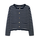 Knitted striped long sleeved suit for outerwear - V.I.P Digital Presence