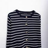 Knitted striped long sleeved suit for outerwear - V.I.P Digital Presence