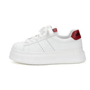 Lace Up Contrast Round Toe Platform Sneakers - V.I.P Digital Presence