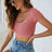 Lace-Up Openwork Square Neck Sweater - V.I.P Digital Presence