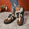 Lace Up Round Toe Contrast Sneakers - V.I.P Digital Presence