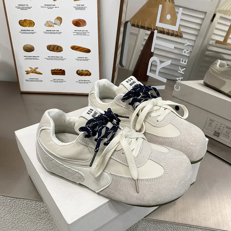 Lace Up Round Toe Flat Sneakers - V.I.P Digital Presence