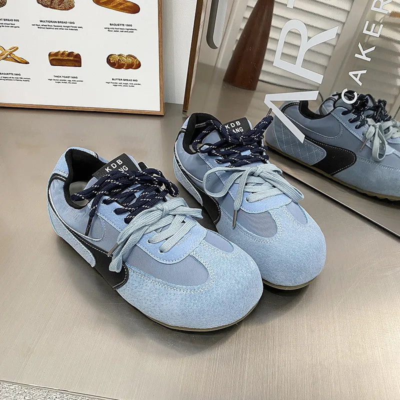 Lace Up Round Toe Flat Sneakers - V.I.P Digital Presence