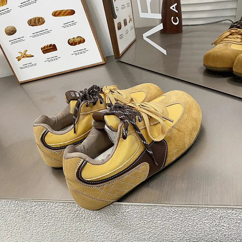 Lace Up Round Toe Flat Sneakers - V.I.P Digital Presence