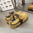 Lace Up Round Toe Flat Sneakers - V.I.P Digital Presence