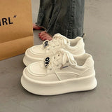 Lace Up Round Toe Platform Sneakers - V.I.P Digital Presence