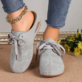 Lace-Up Round Toe Wedge Sandals - V.I.P Digital Presence