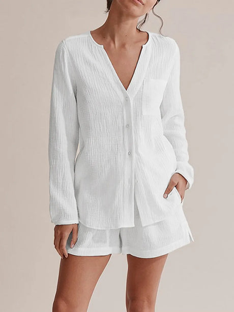 Ladies' summer pajamas made of pure cotton gauze - V.I.P Digital Presence