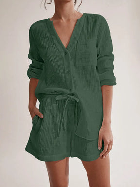 Ladies' summer pajamas made of pure cotton gauze - V.I.P Digital Presence