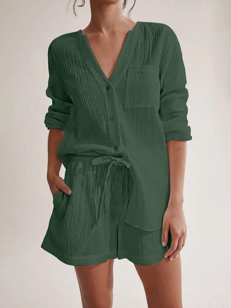 Ladies' summer pajamas made of pure cotton gauze - V.I.P Digital Presence