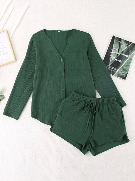 Ladies' summer pajamas made of pure cotton gauze - V.I.P Digital Presence
