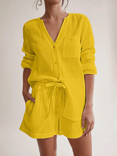 Ladies' summer pajamas made of pure cotton gauze - V.I.P Digital Presence