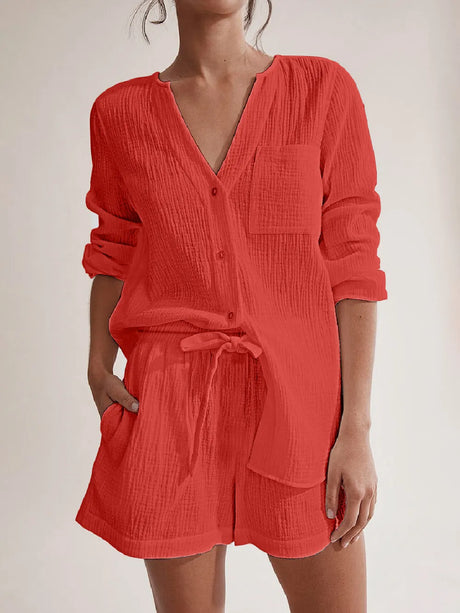 Ladies' summer pajamas made of pure cotton gauze - V.I.P Digital Presence