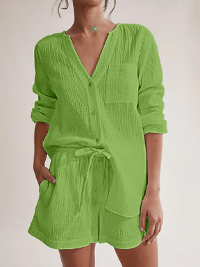Ladies' summer pajamas made of pure cotton gauze - V.I.P Digital Presence