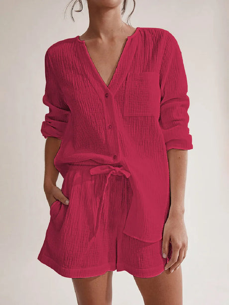 Ladies' summer pajamas made of pure cotton gauze - V.I.P Digital Presence